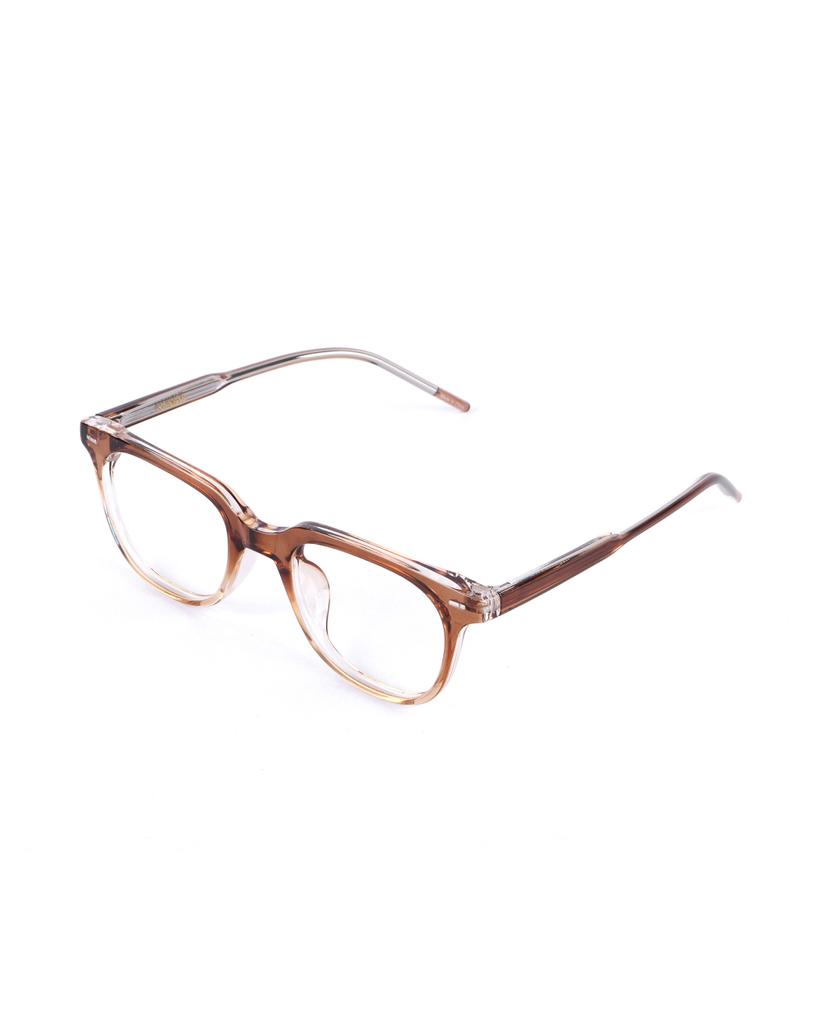 Hangeul Square Horn-Rimmed Two-Tone Brown