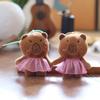 Capybara Cute Cartoon Animal Plush Keychain Soft Pp Cotton Filling Bags Keys