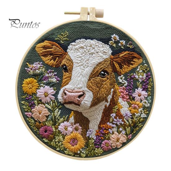 

Набор для вышивки иглой Punch Needle Cartoon Highland Cow DIY Вышивка Набор с пяльцами Punch Needle Starter Craft Kit для взрослых и детей B