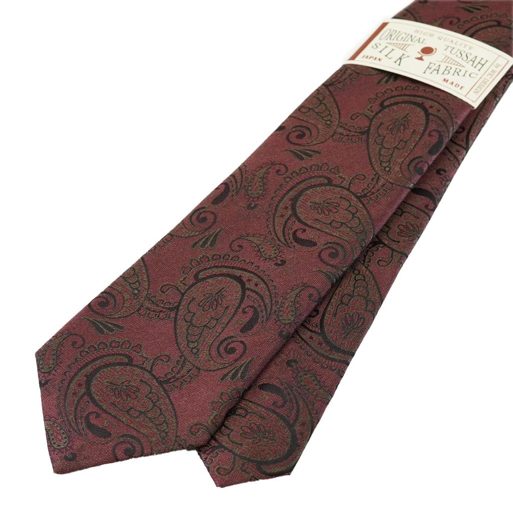 [WIC DESIGN  TUSSAH SILK Paisley Pattern Tie]
