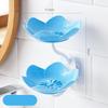 Laundry Soap Holder Anti-slip Pp Flower Soap Box Wall Mounted Soap Dish Bathtub/surrounding Punch Free Soap Dish Soap Box Drain
