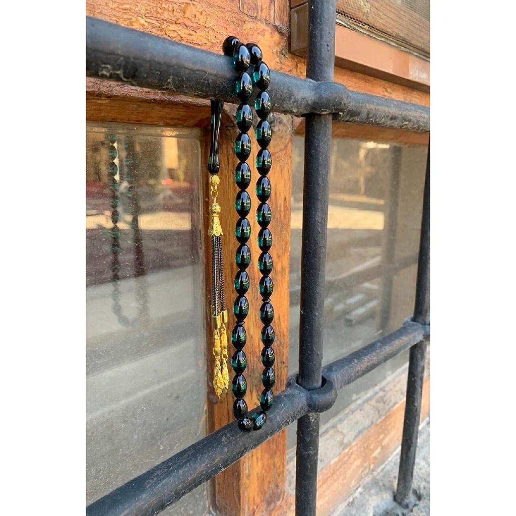 Herren-Gebetsperlen aus Vernier-Pulver-Bernstein