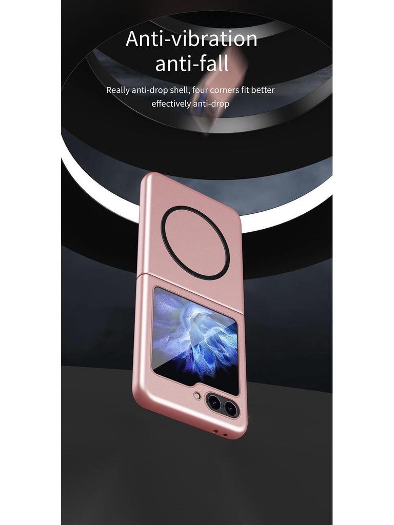 Ultra-Thin Skin-Feel Magnetic Ring Case for Samsung Z Flip7/6/5/4/3 Folding Phone