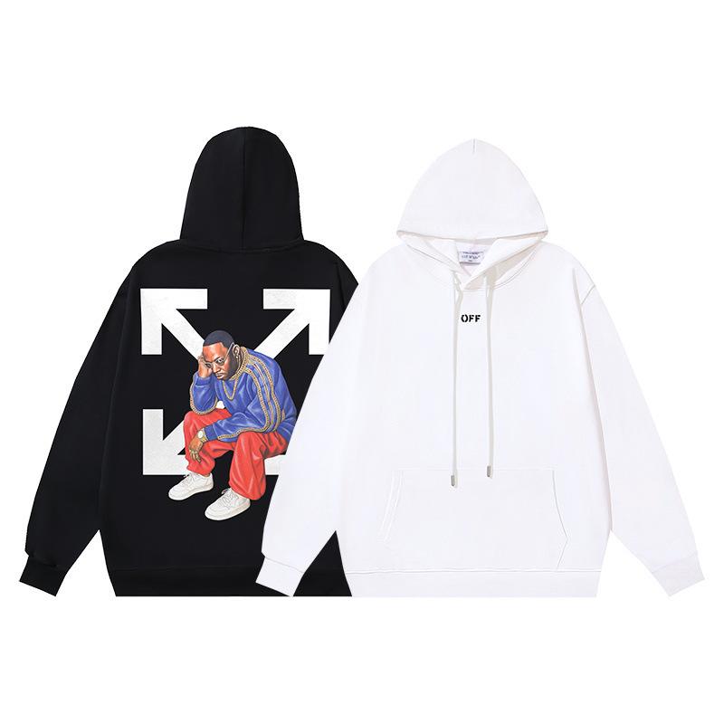 1278 Off-White 2026 Herbst/Winter Neuer Charakter Bedruckter Hoodie Hoodie für Damen und Herren