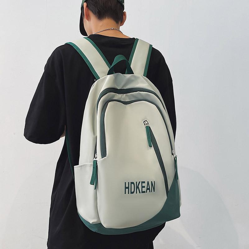 Color Fashionable Blocked Letter Printed Large Capacity Backpack Student