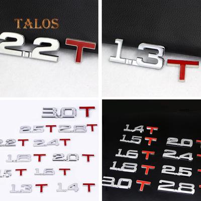 Metallo 3D 1.6 1.8 2.0 3.0 T Logo Distintivo dell'emblema Car Styling Adesivi Decalcomanie Decor Accessori per auto