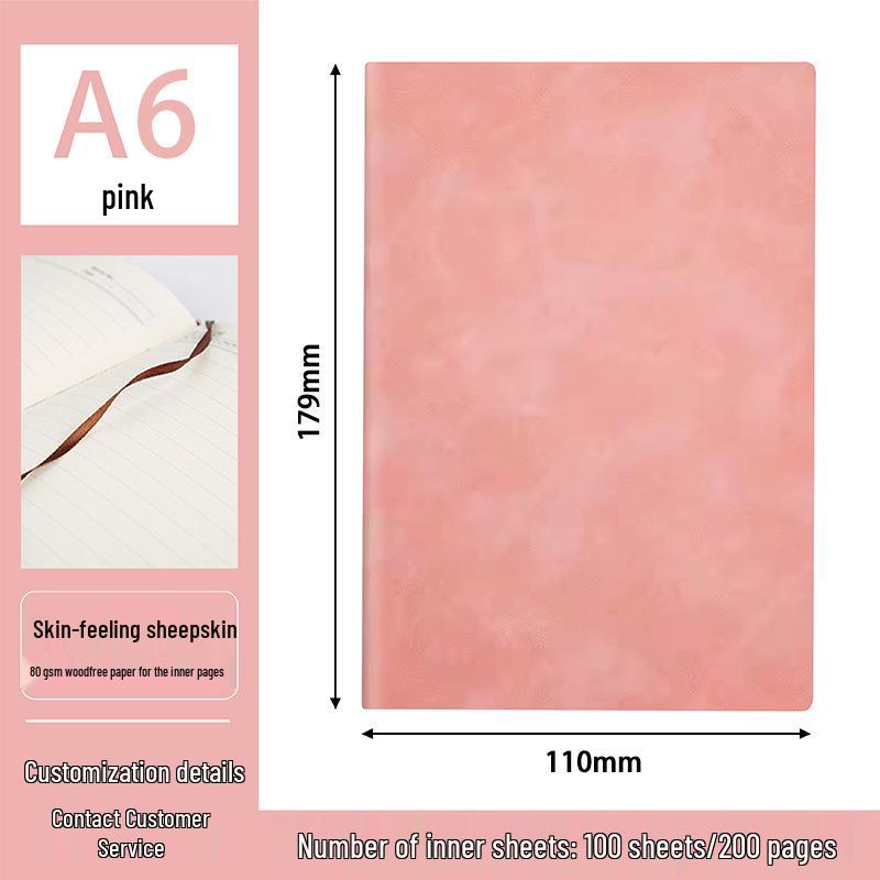 Multi-Size Soft Leather Notebook with Logo Printing - Mini Pocket Memo Pad