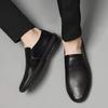 Leather men's breathable and deodorant summer extra large size men's casual leather shoes soft leather Doudou men's shoes