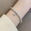 Retro Simple Smile Smile Bracelet Female Personality Smiley Face Round Bead Chain Trend Fresh Jewelry