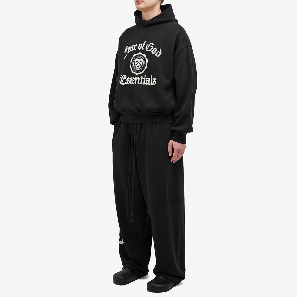 Fear of God Essentials Schwere Fleece Relaxed Jogginghose Schwarz Herren Unterteile 130HO244460F