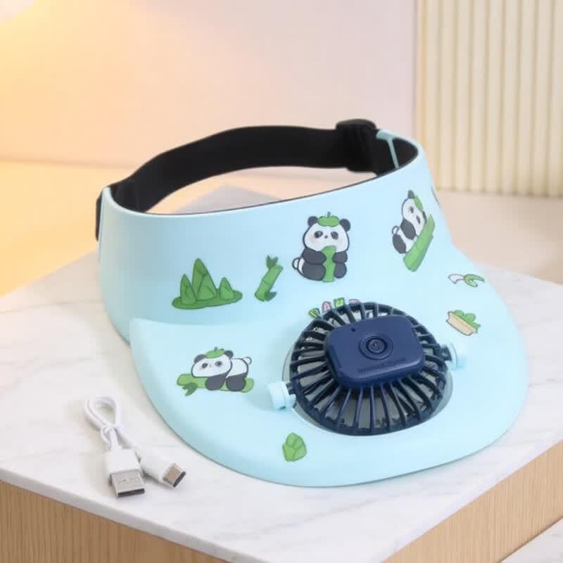 

LINGPAN Rechargeable Sun Visor with Integrated Fan Pack of 5