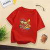 Cartoon Painted Mexico May 5th Festival Childrens Tshirt Ethnic Style Casual Short Sleeved Tshirt for Boys and Girls