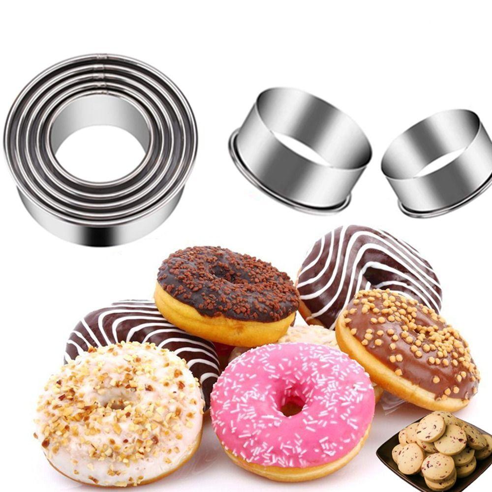 5Pcs Graduated Sizes Biscuit Mold Set Round Pastry Baking Circle Ring Dumpling Skin Cutters  Baking
