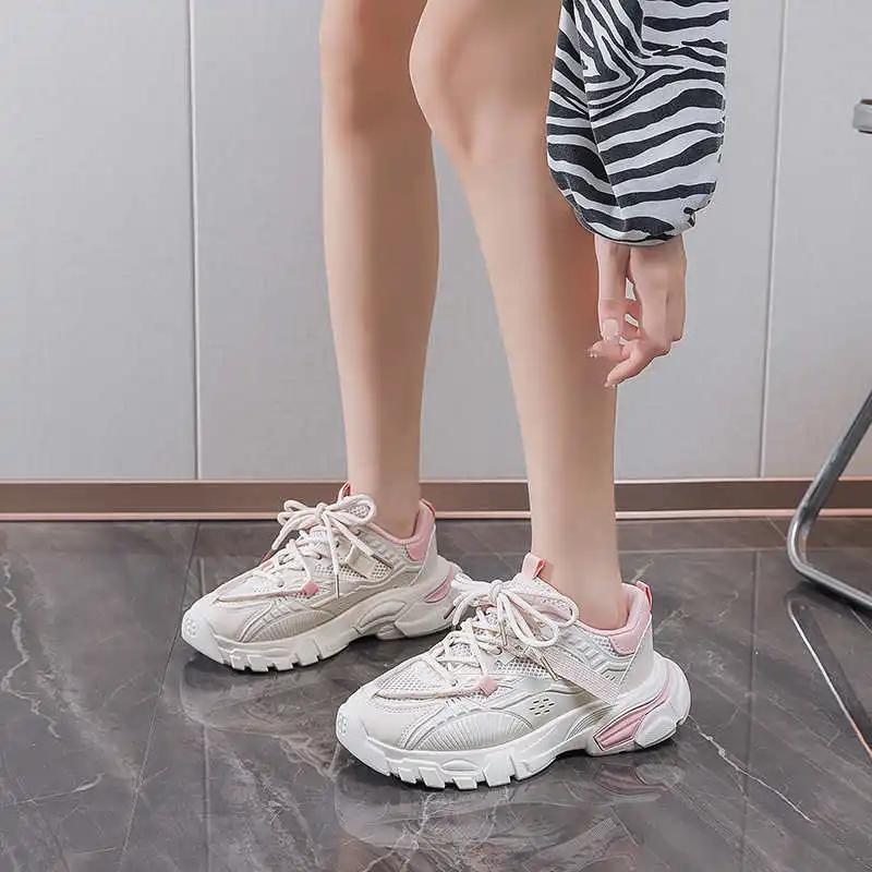 Thick Heeled Ventilation Women's Leopard Sneakers Skateboarding Super Brand Womens Designer Shoes Luxury Sport Top Comfort