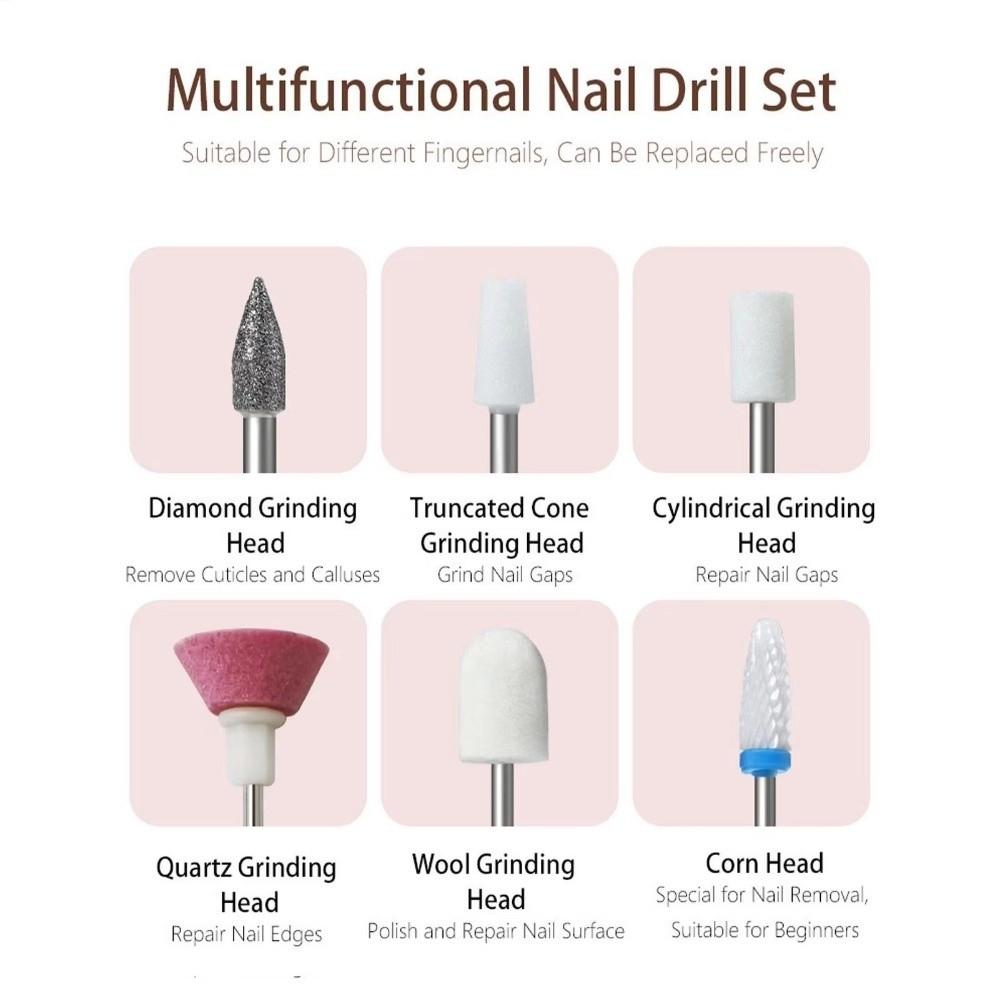 High Speed Electric Nail Sander Digital Display Nail Polisher Nail Drill Machine Salon Use