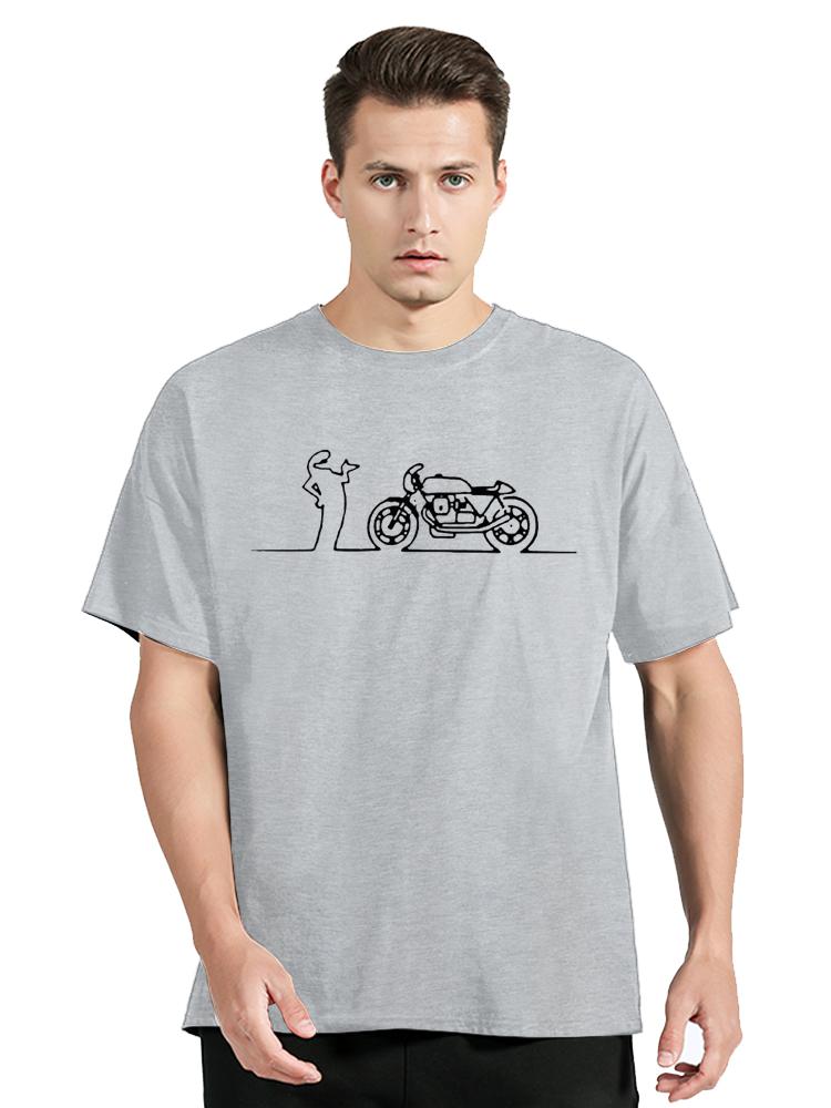 La Linea The Line Osvaldo Cavandoli TV Men Women T-shirt Fashion Harajuku Cotton Tshirt Clothing Oversized Tops Tees