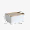 Stackable Storage Box Sundries Toy Storage Bins with Cover Clothes Storage Container Kitchen Wardrobe Desk Organizers Baskets