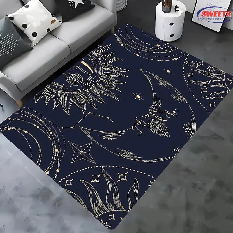 New To Moon and Sun Carpet, Anti-slip Sound Insulation, Add Soft and Comfortable,Living Room Bedroom Office Area Can Be Used Mat