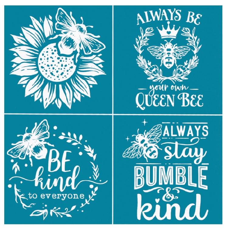 

Flower Insect Silkscreen Print Stencils for Painting Clay Wood Tshirts Fabric Bag Washable Silkscreen Print Stencils 1