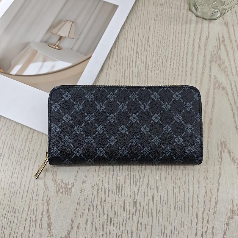 Vintage European & American Women's Long Wallet with Multi-Card Slots and Large Zippered Storage