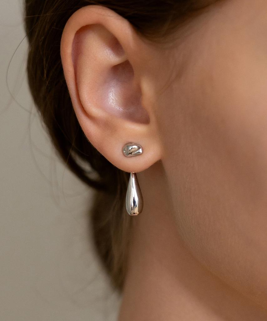 Tatiana Metal Tear Drop Ear Jacket Earrings Ec3258