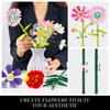 730PCS Crative Bouquet Building Blocks Sets With Plastic Vase DIY Flower Blocks Toys Gifts Sets Desktop Ornament