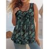 Summer Casual And Elegant Vacation Style Women'S Round-Neck Strappy Vest with 3D Printed Patterns