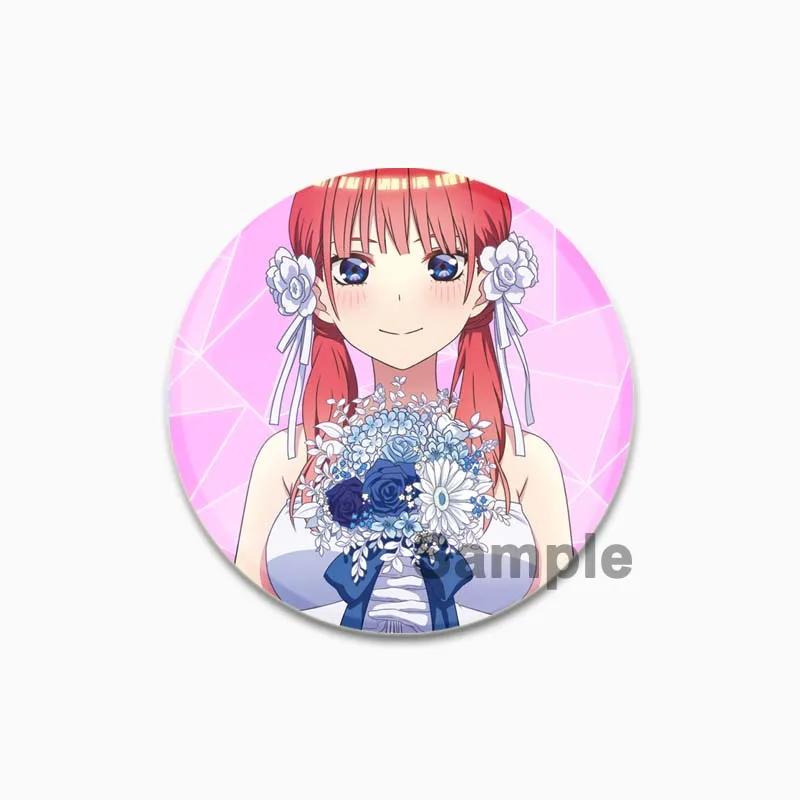 32/44/58mm The Quintessential Quintuplets Pin Broche feito à mão para roupas Desenho animado Cosplay Emblema Mochila Decoração Jóias Presente infantil
