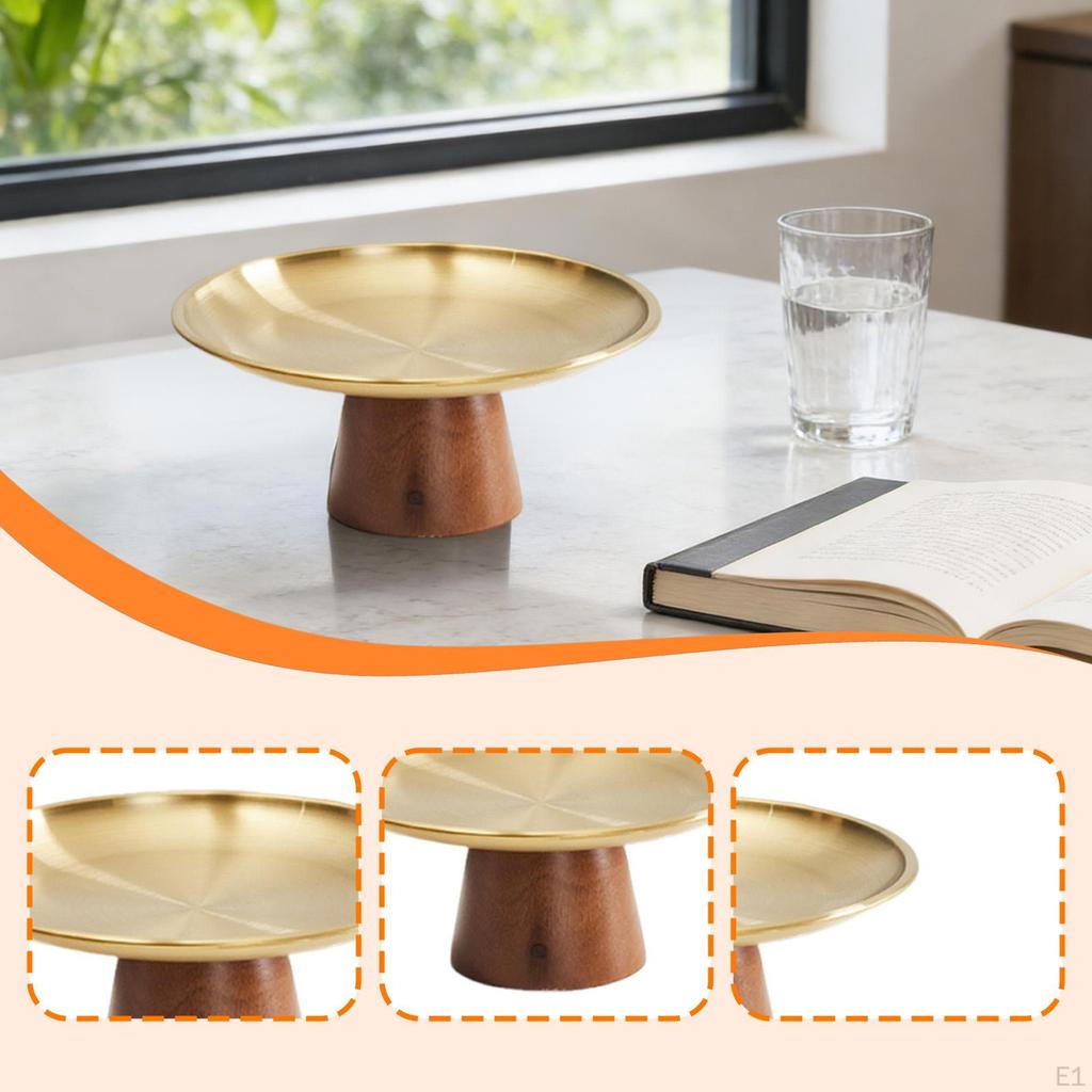 Pedestal Fruit Bowl Decorative Multifunctional Aesthetic Snack Candy Storage Tray Plate