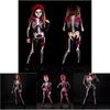 Womens Halloween Skeleton Cosplay Bodysuit Jumpsuit For A Spooky Look