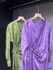 In Stock Spring/Summer 2026 High-End Chinese Style Qipao Dress with Diagonal Tie for Women