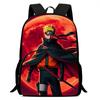 NARUTO Cartoon Anime Kids Backpack,With Adjustable Shoulder Strap & Front Pocket,Lightweight & Durable,for Boys & Girls Age 6-10