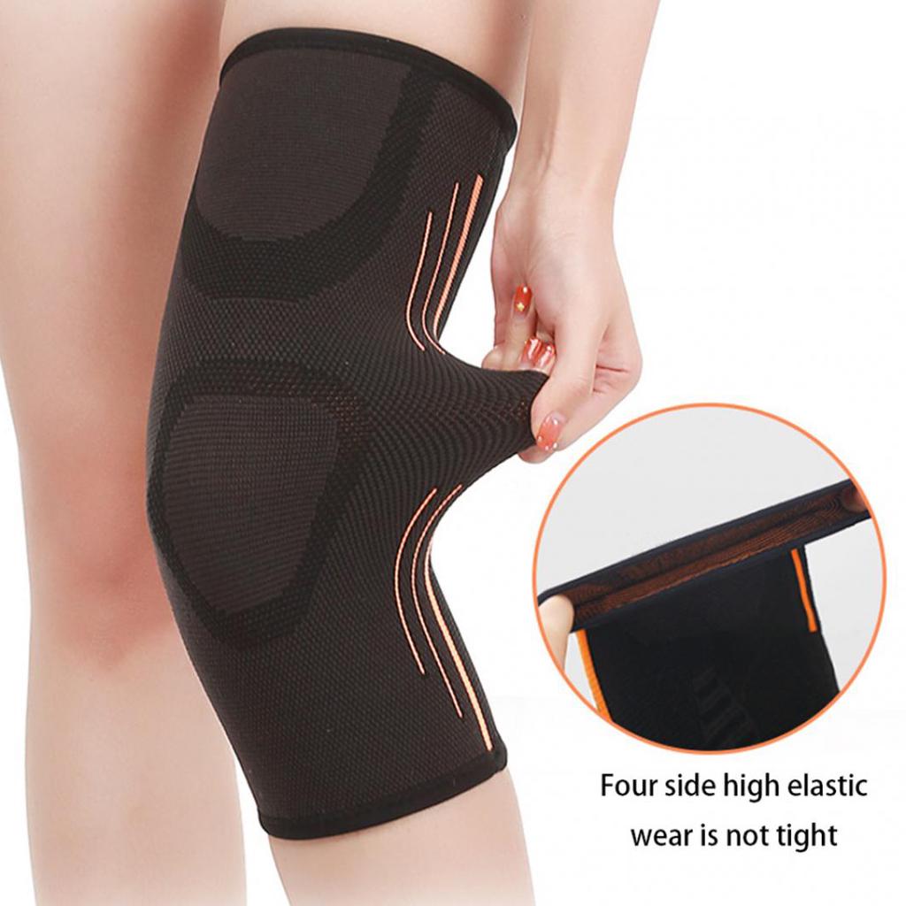 Kniebandage zum Stützen beim Laufen und Radfahren, rutschfest, elastische Kompressions-Kniemanschette