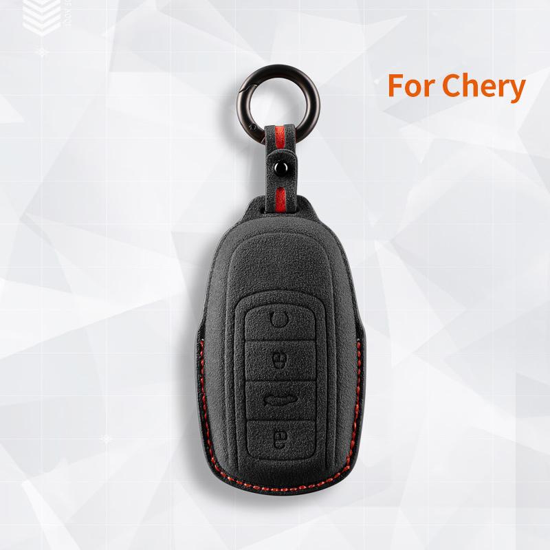 Top Suede Car Key Case Cover Shell Fob For Chery Tiggo 8 Pro Tiggo 8Plus New 5 Plus 7Pro Chery Tiggo 7 Pro Max Omoda 5 C5 Modod