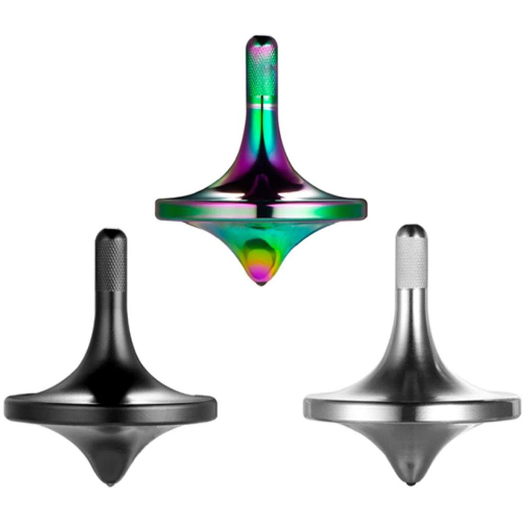 Loqatidis Precision Metal Spinning Smooth Perfect Relieves Stress and EDC Metal Decompression Desktop Gyroscope Toy Top, Long-Lasting Spin, Balance,