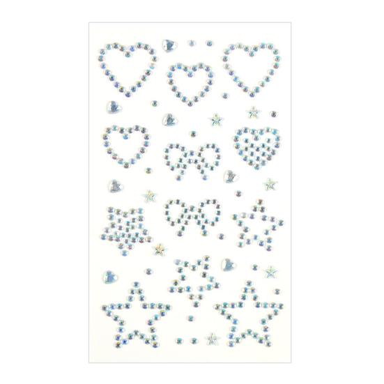 Rhinestone Stickers for DIY Acrylic Star Heart Butterfly Gems Sparkling Decals for Scrapbooking Packaging Face Nail Art Craft Decor
