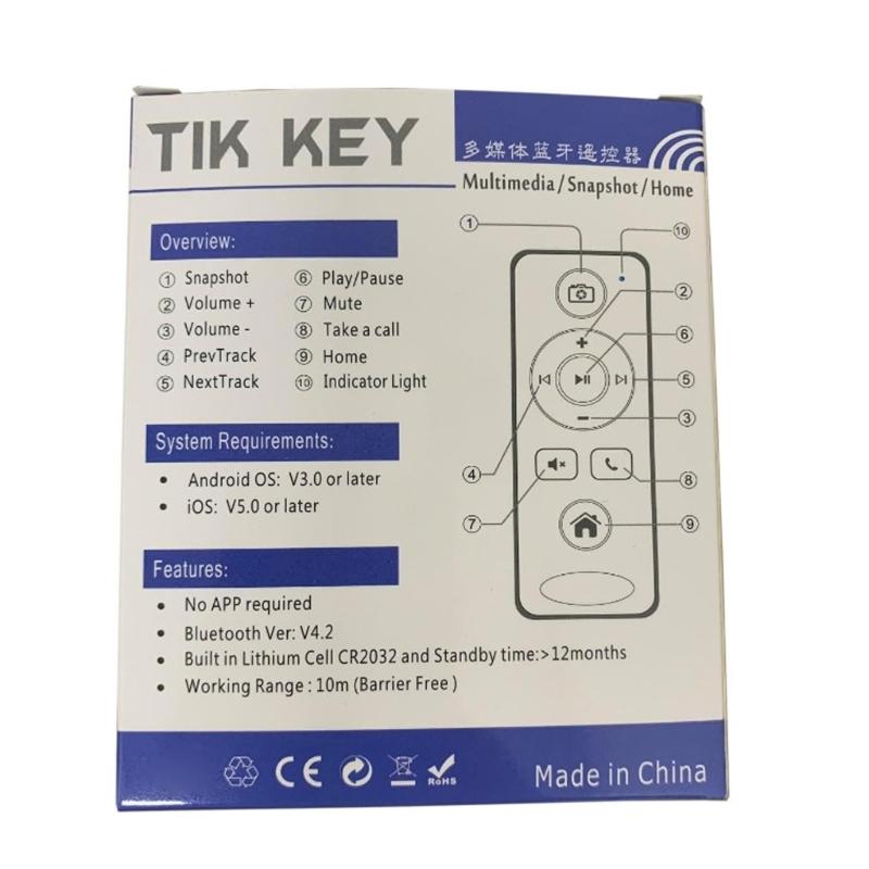 Multimedia Music Player Remote Control with Touch Play Pause Volumes Track Functions Controller for Easy Operation