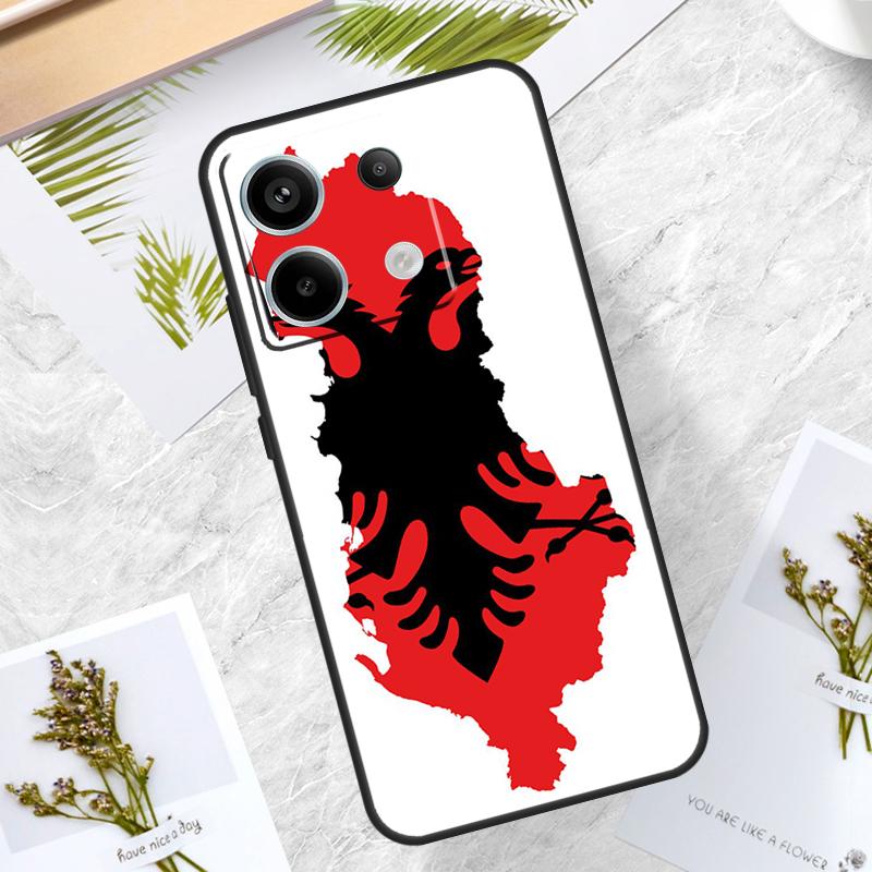 Albania Flag Eagle Case For Xiaomi Redmi Note 14 13 12 11 10 9 15 Pro Plus Redmi 15 10C 12C 13C 14C 15C Cover