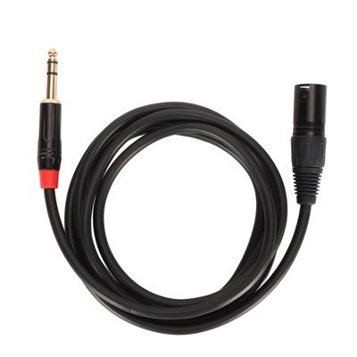 XLR Male To TRS Cable 1 4in Balanced 6.35mm Audio for Electric Guitar Tuner Microphone 2meter
