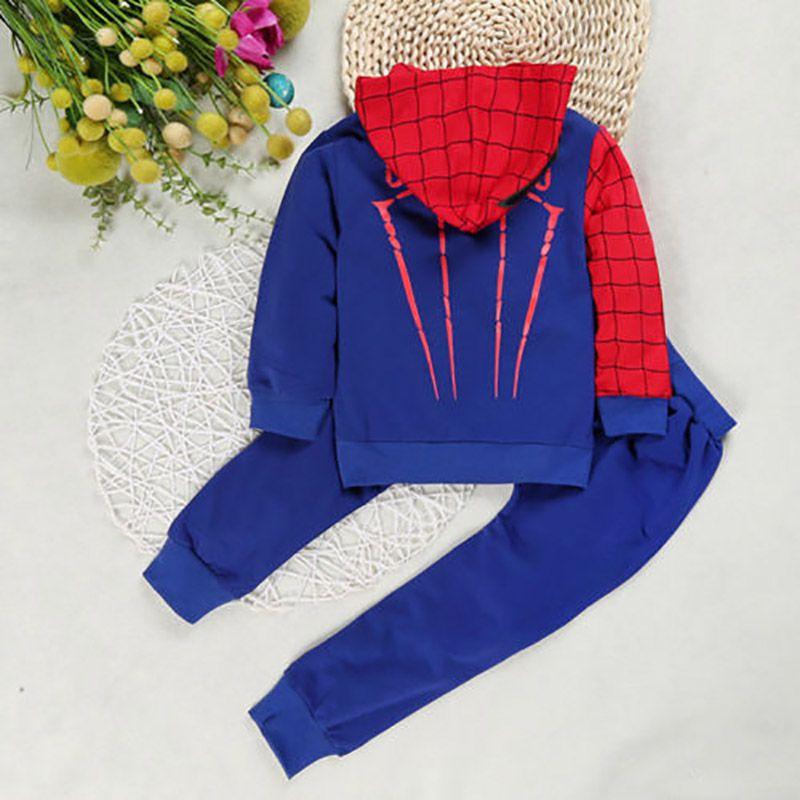 Marvelous Comfort With 2pcs Kids Boy Long Sleeve Spiderman Hoodie Trousers Tracksuit Set