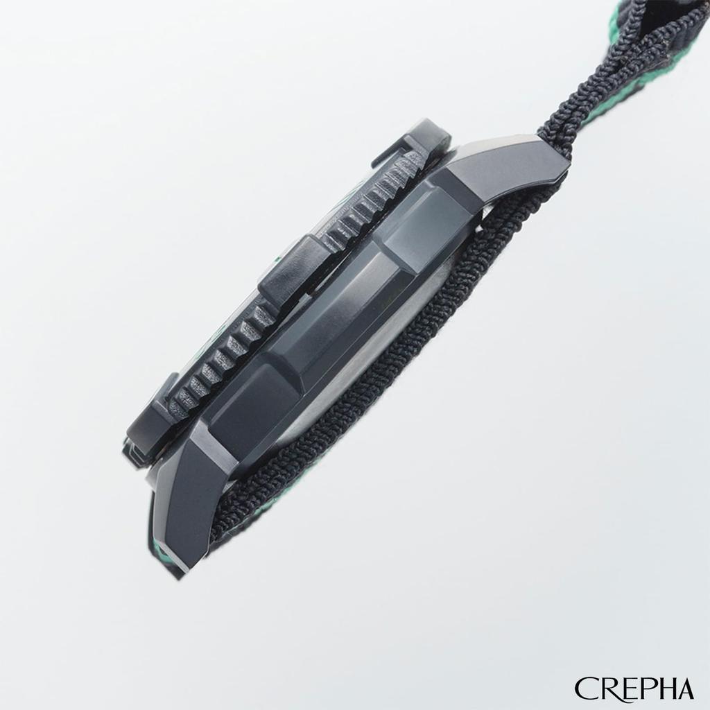 CREPHA Pocket Watch Analog Carabiner Watch Waterproof Nylon Strap Green Dial Green (Klepha) CB-A272-GN Men's