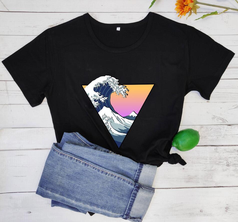 WAVE T-SHIRT WOMEN BLACK