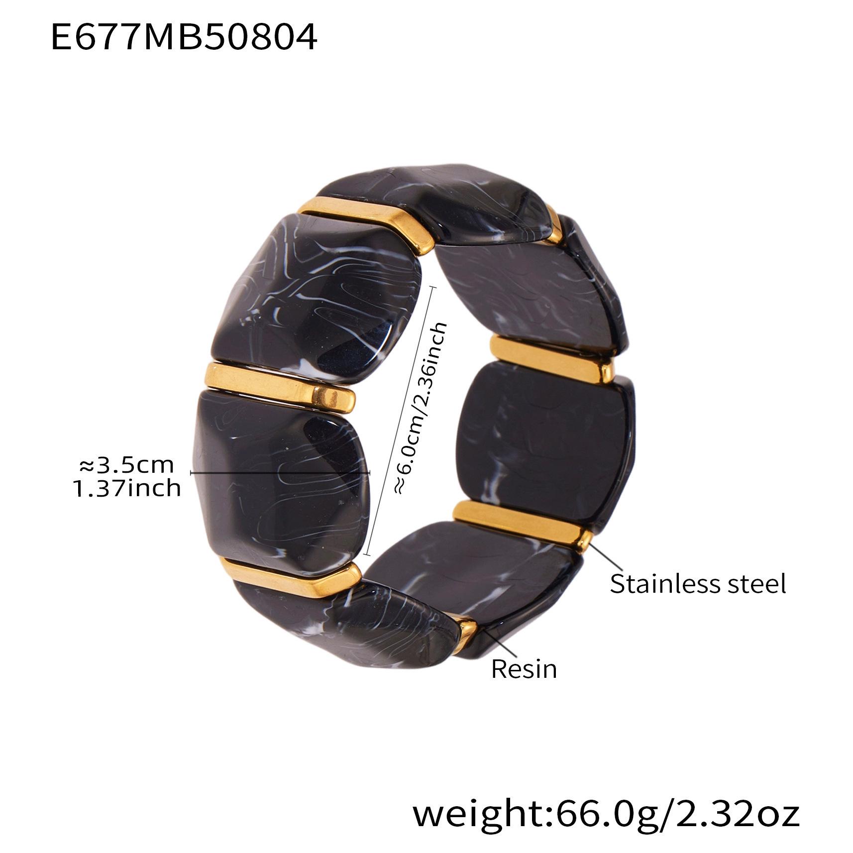 Qiong Yao Dopamine Color Resin Elastic Bracelet, Eco-friendly Stainless Steel, Fashionable Versatile Ins Trend Bracelet
