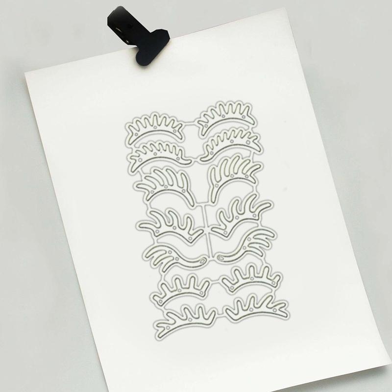 Wimper Stansvormen Frame Koolstofstaal Embossing Stanssjabloon Snijvormen voor Doe-het-zelf Fotoalbums Embossed Kaarten Kroon Kaart