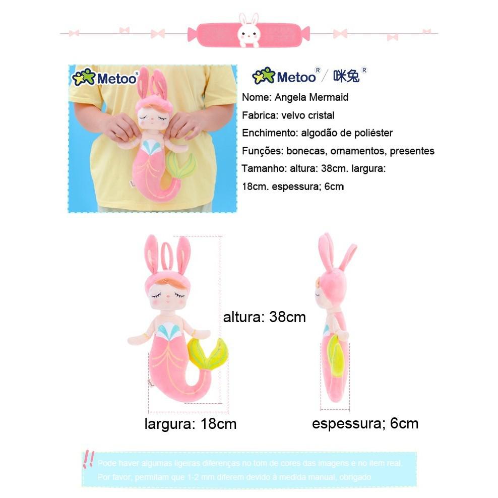 Non-Toxic Metoo Angela Mermaid Rabbit Plush Stuffed Doll Kids Birthday Toy Christmas Gifties For Children Personalized Toys