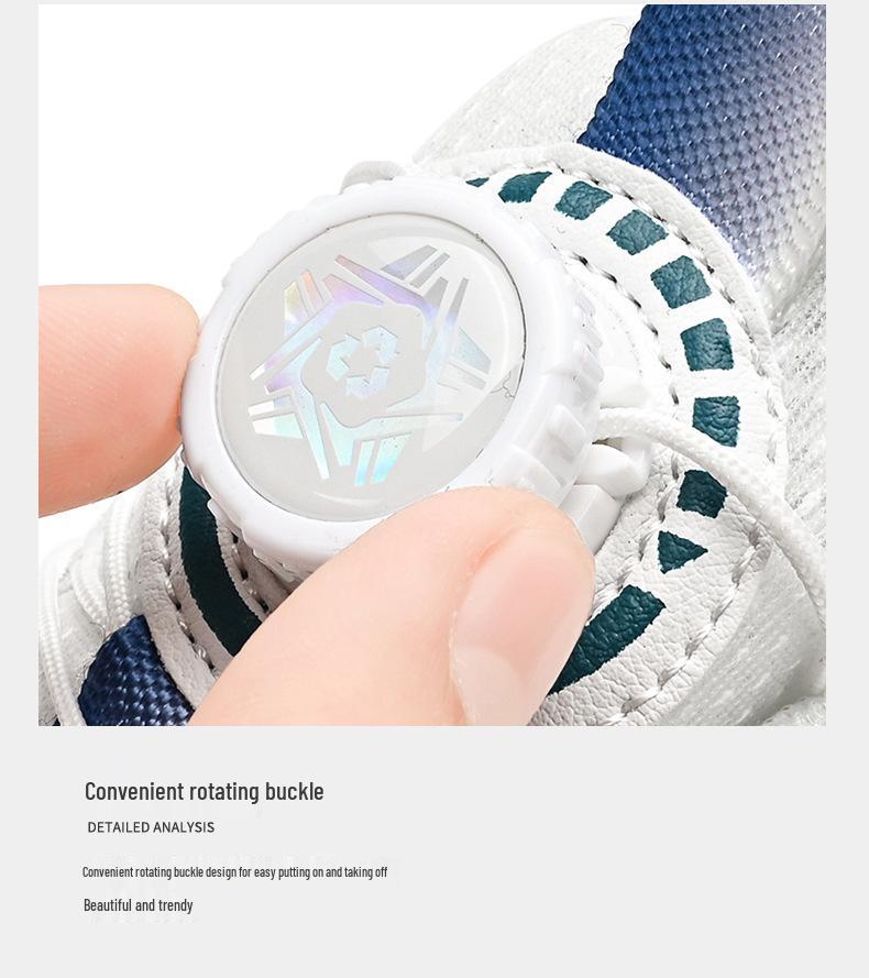 2024 Men's Rotating Buckle Mesh Running Shoes - Breathable, Casual, Trendy, All-Season Footwear