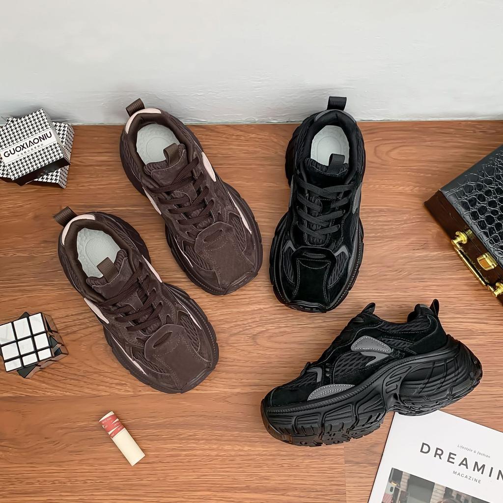 Grape Mom's New Retro Dad Shoes for Women, Small Thick-soled Heightening Women's Shoes, Niche Sports Shoes for Women