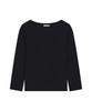 Siyajyu Sikn2194 Loose Fit Natural Boat Neck Knit_Black
