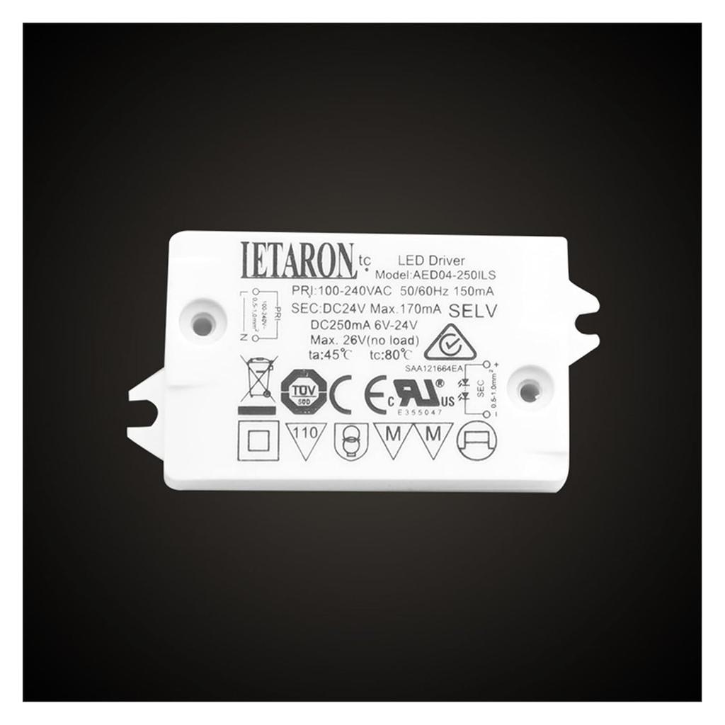 2pcs 4W24V Constant Voltage Drive Power Supply AED04-250ILS Light Strip Light with Bathroom Mirror LED Light Touch Switch