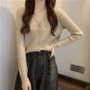 Autunno Csual Maglione cardigan lavorato a maglia con scollo a V Donna Inverno Moda Crop Maglioni Giacca manica lunga Cardigan casual Top 29761